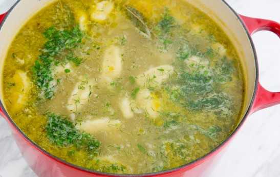 Пошаговый рецепт супа с галушками
