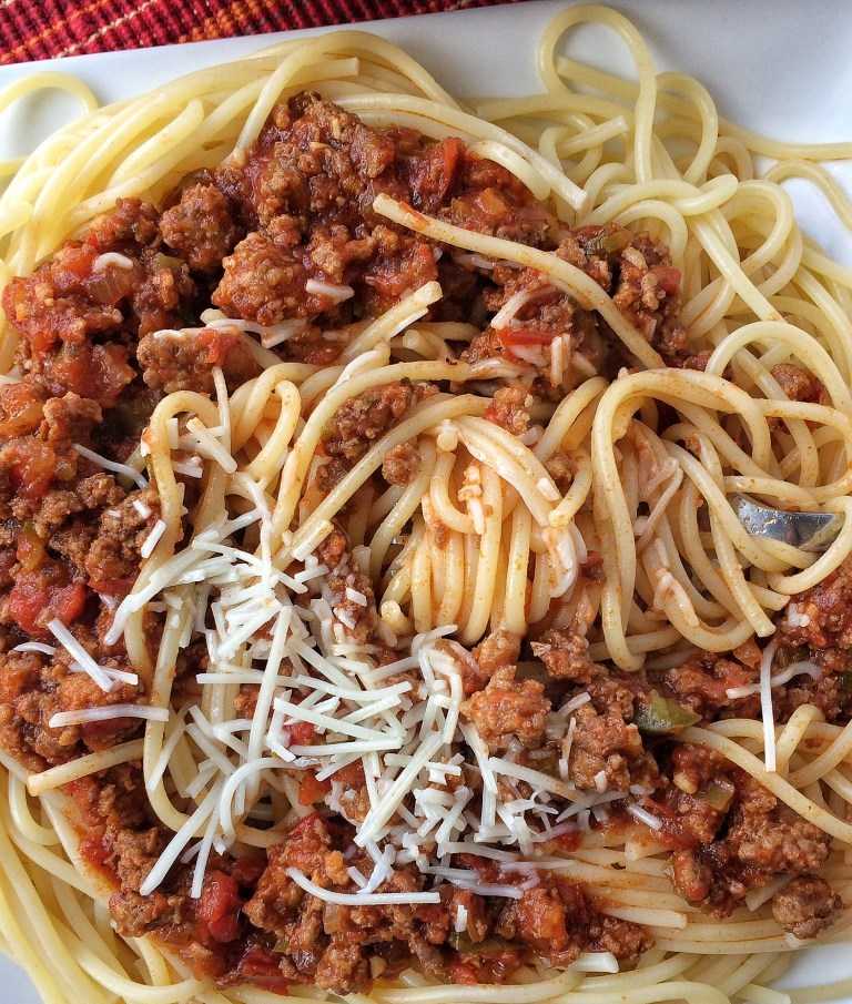 спагетти по флотски рецепт с фаршем пошаговый рецепт с фото на сковороде