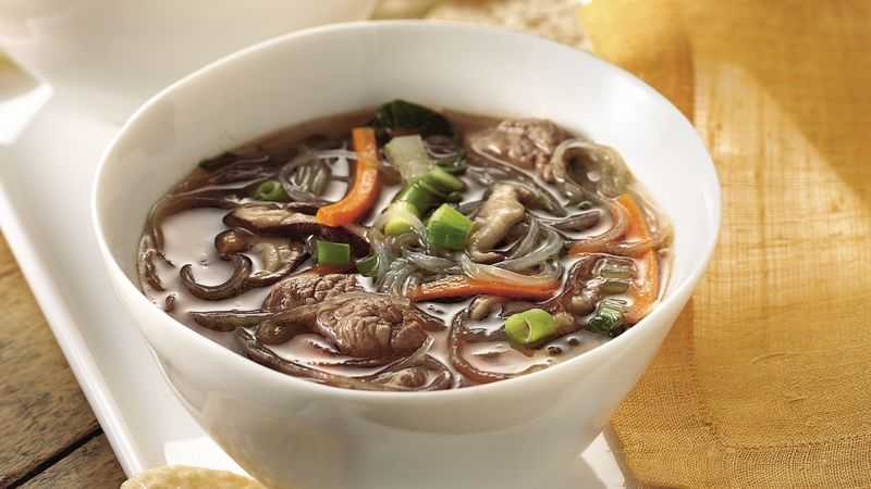 китайский суп с говядиной