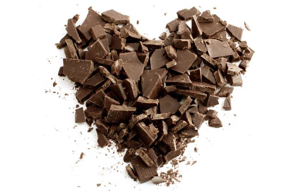 Сердце из шоколада