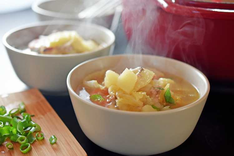 картофельный суп с пекинской капустой