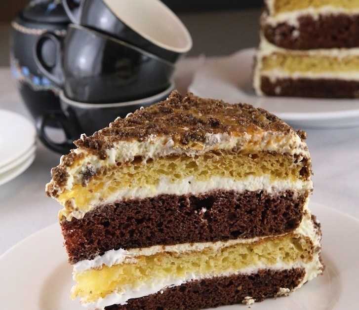 шоколадно сметанный торт в мультиварке