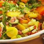 Салат с жареным мясом: способы приготовления