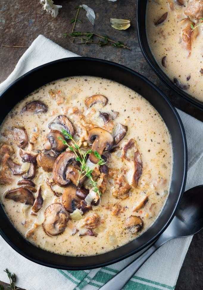 суп с добавлением грибов