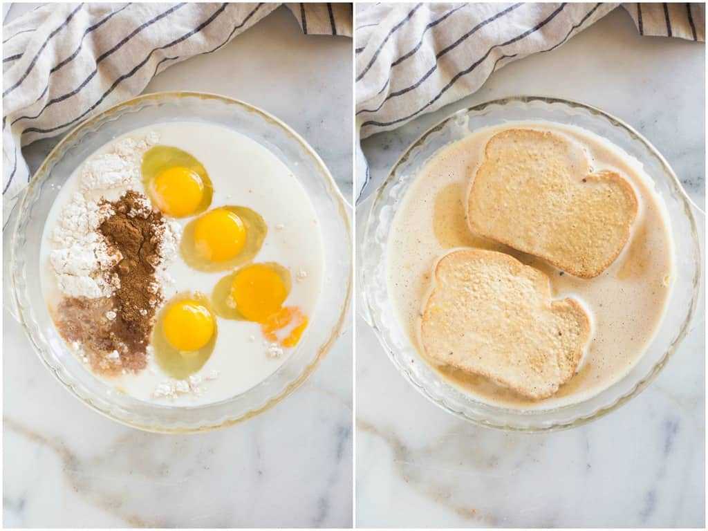 приготовление гренок с яйцом и молоком