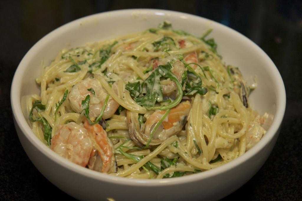 спагетти с морепродуктами