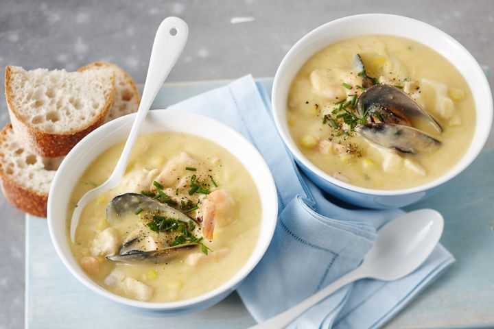 рецепт сливочного крем-супа с морепродуктами