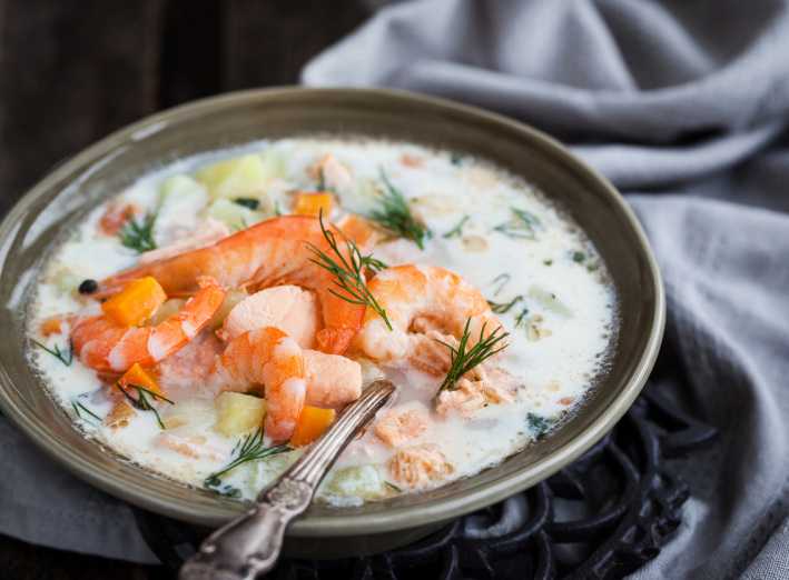 Рецепт крем-супа из форели и финский суп из форели со сливками
