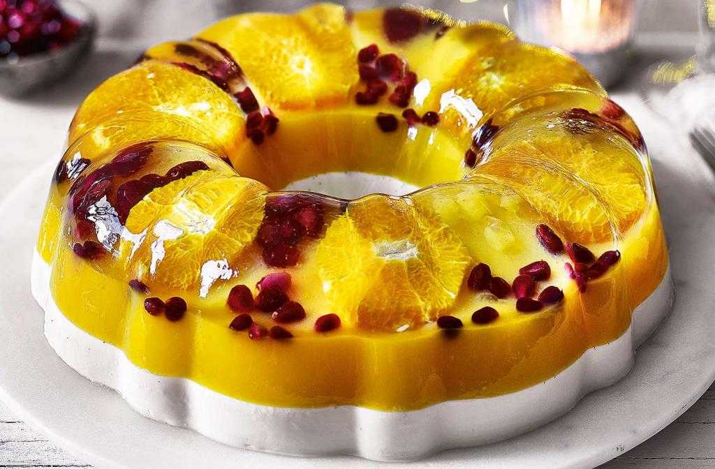 творожно желейный торт с фруктами без выпечки