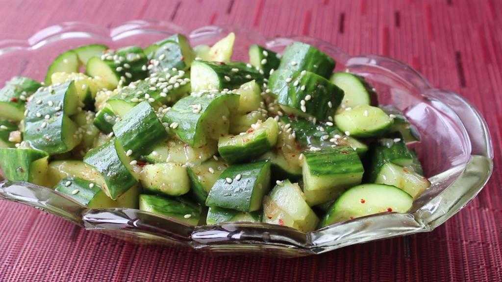 как приготовить корейский салат из огурцов