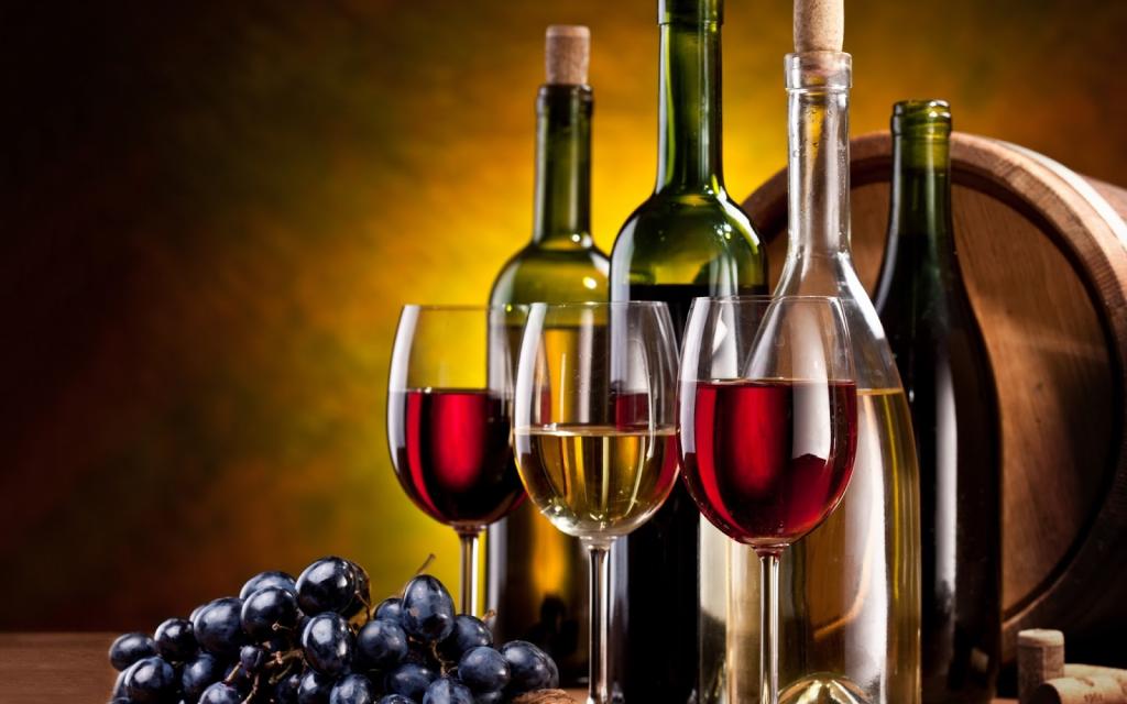 Красные и белые вина