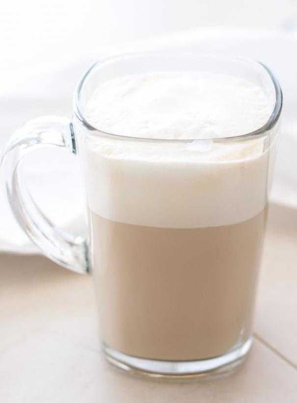 Молочный и кофейный слой латте