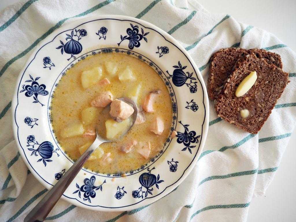 финский суп с лососем и сливками